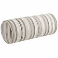 Cojín cilíndrico 20 x 50 cm de tejido beige y gris con rayas decorativo
