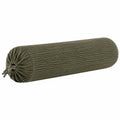 Cojín cilíndrico 20 x 60 cm de pana verde oliva - decorativo