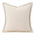 Cojín decorativo cuadrado 45 cm de tejido beige con textura estilo natural