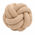 Cojín decorativo de nudo 35 cm en terciopelo beige - suave y texturizado