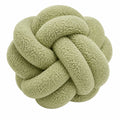 Cojín decorativo de nudo 30 cm en poliéster verde salvia suave