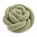 Cojín decorativo de nudo 30 cm de felpa verde salvia - suave