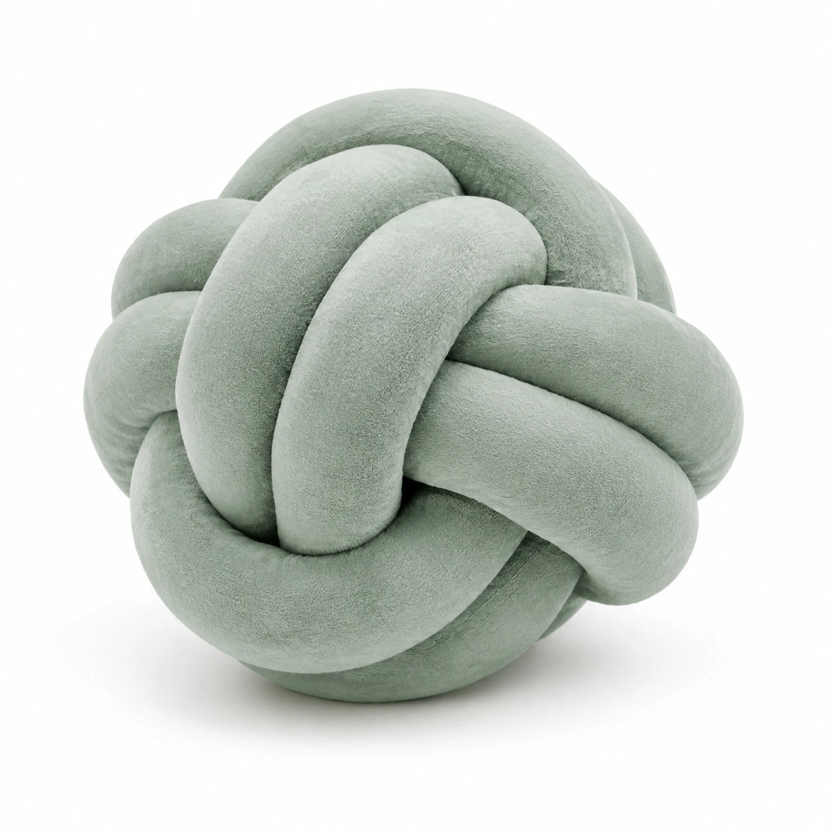 Cojín decorativo de nudo 30 cm de poliéster verde salvia estilo moderno